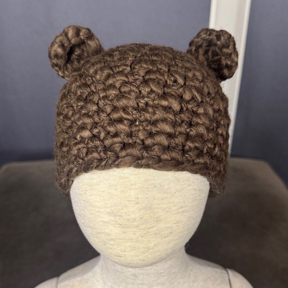 Daisy Baby Unisex Baby Brown Bear Hat Beanie with Ears Size 0-6 months NEW